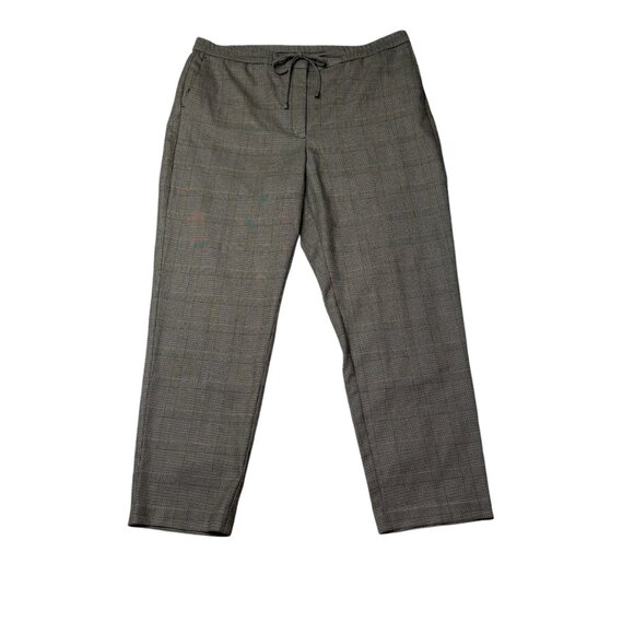 J.Jill Size L Heritage Glen Plaid Drawstring Trousers Straight Leg Pants - Picture 2 of 10